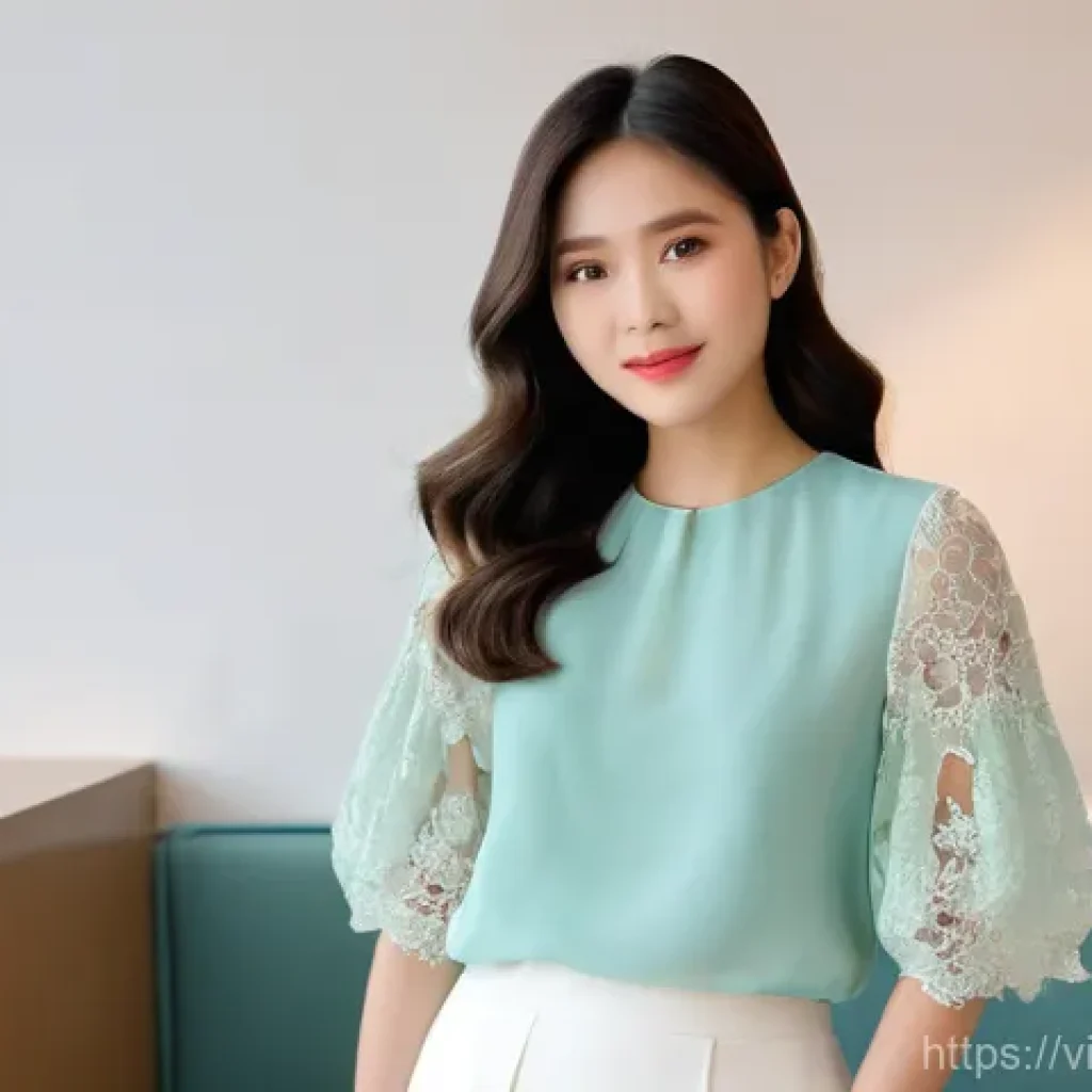 캡슐 옷장으로 여성스러운 스타일 연출하기 - **"A Vietnamese woman in her late 20s, with a gentle and feminine demeanor, fully clothed in a minim...