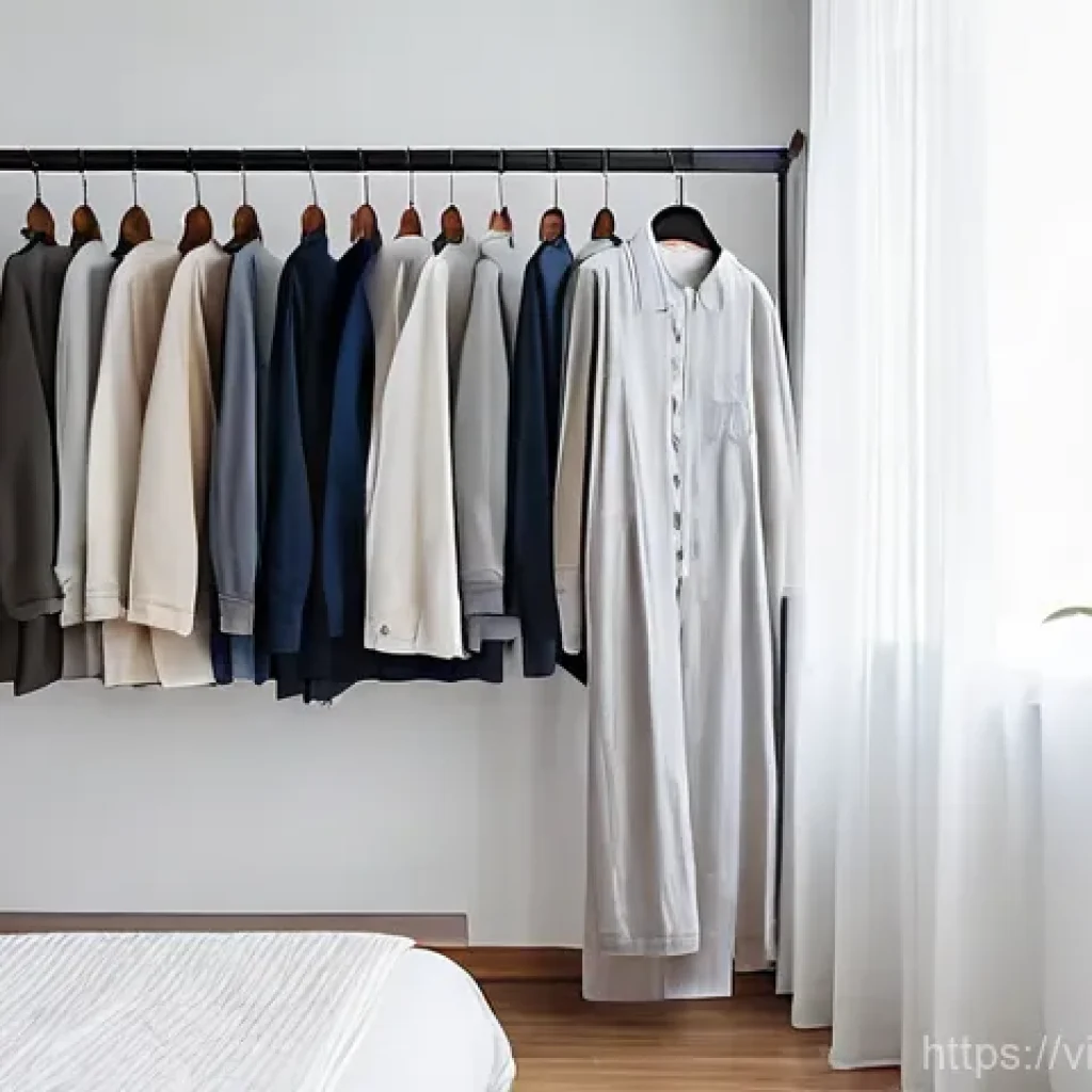 나만의 캡슐 옷장 만들기 단계별 가이드 - **Prompt:** A serene and organized bedroom in a modern Vietnamese apartment, filled with soft natura...