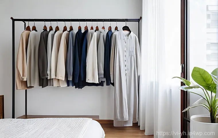 나만의 캡슐 옷장 만들기 단계별 가이드 - **Prompt:** A serene and organized bedroom in a modern Vietnamese apartment, filled with soft natura...